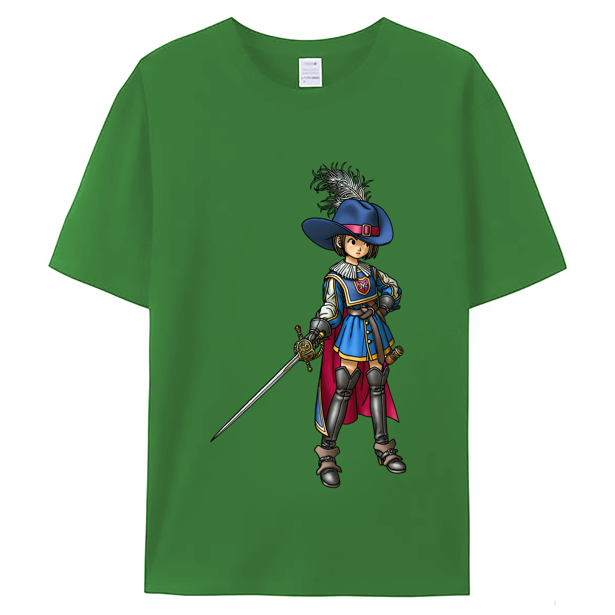 （画像用） ドラゴンクエスト Doragon Kuesuto Dragon Quest レディースカジュアルプリントTシャツ（綿100％）